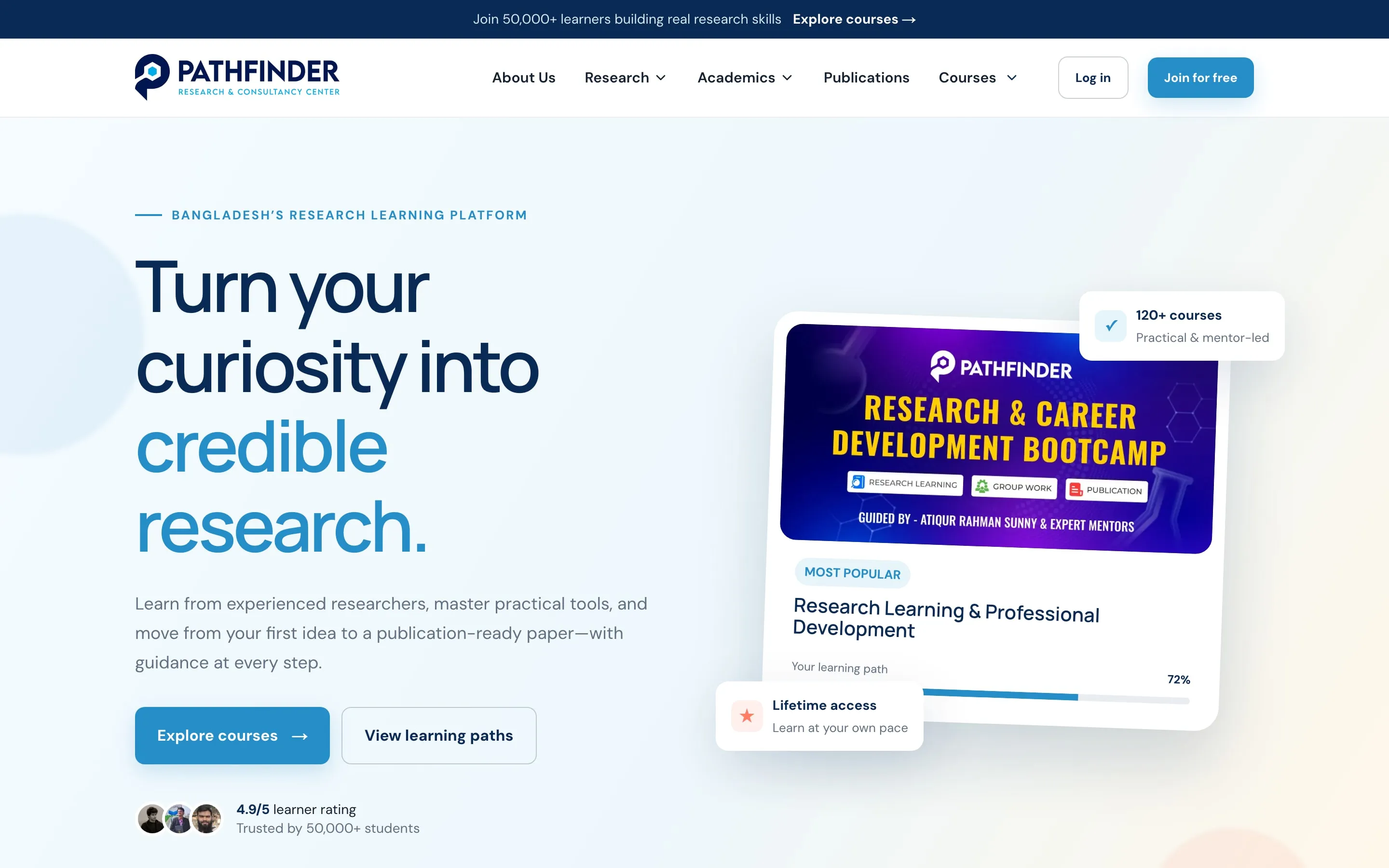Pathfinder learning platform storefront
