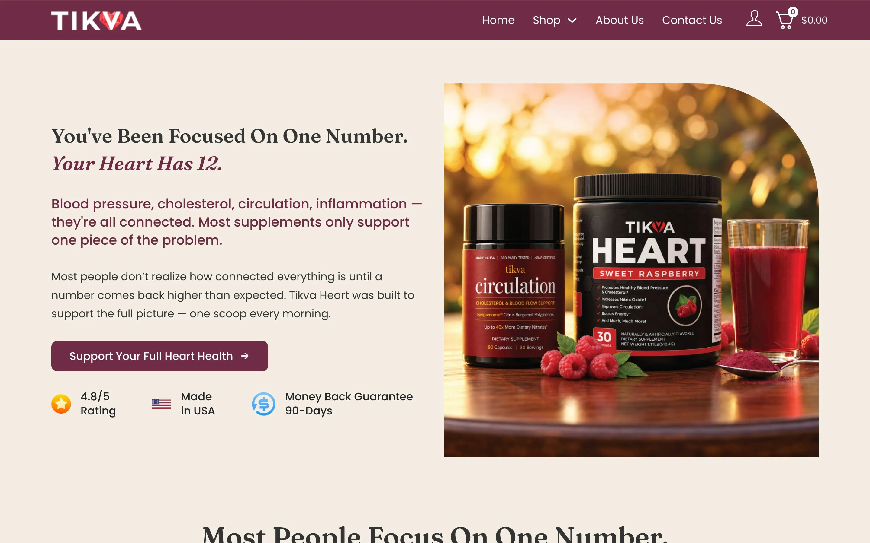 Tikva Drink storefront homepage